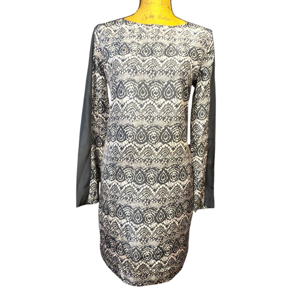 Mossimo Supply Co gray & black sheath dress Women’s size medium | tt5